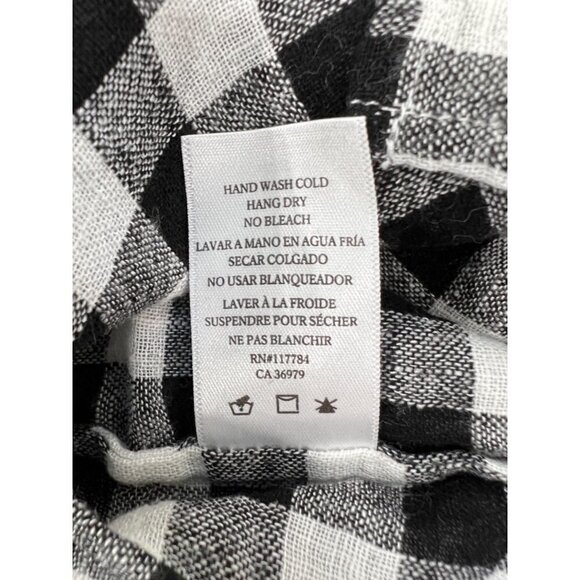 NWT Rails Size L Isabelle Off The Shoulder Top Black Gingham MSRP $138 - Picture 11 of 12